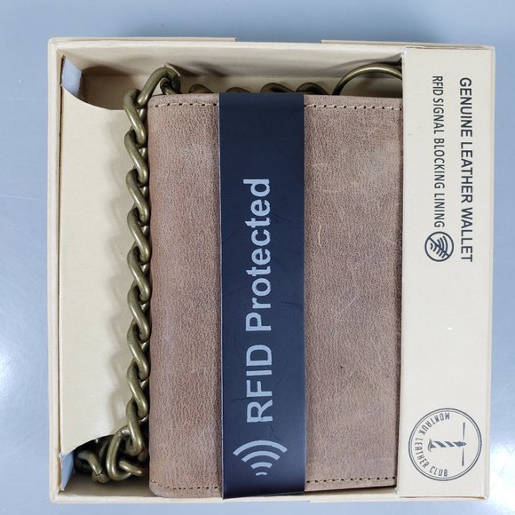 Men's RFID Blocking Motorcycle Wallet With Chain - Picture 6 of 13